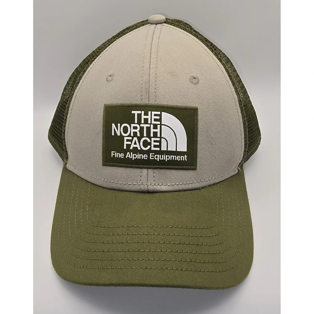 The North Face Fine Alpine Equipment Olive Trucker Hat Snapback Cap OS -3744